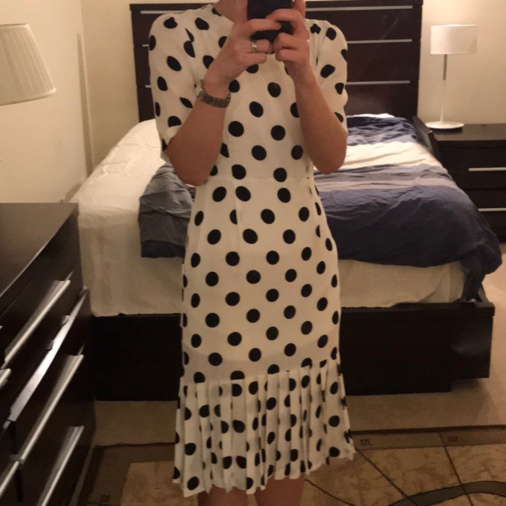Polka Dot Midi Dress-Sz 00/0